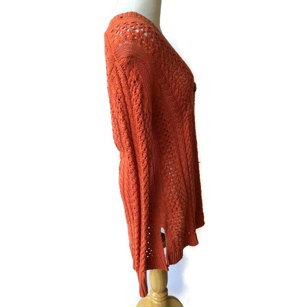Anthropologie Rosie Neira Talmage Orange Cardigan - Picture 4 of 8